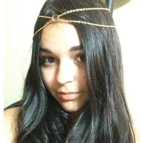 Bohemian headchain tiara bride headpiece wedding bridal hair accessories frontlet new head chain hair jewelry forehead headband