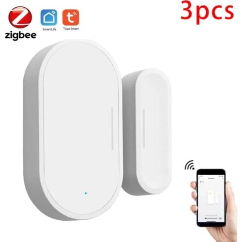 Tuya Smart WiFi Door Sensor Door Open / Closed Detectors Magnetic Switch Window Sensor Home Security Alert Security Alarm Alexa