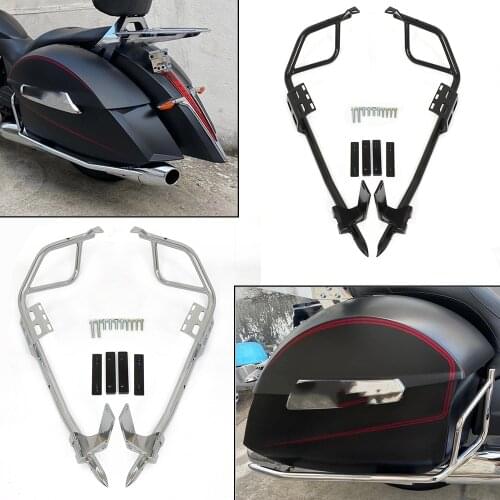 For Victory Cross Country Tour Crossroad Motorcycle Highway Engine Guard Rear Sawddlebag Guard Rails Crash Bar Bumper Stunt Cage
