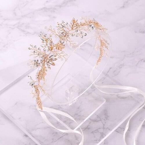 Europe and the United States sell like hot cakes High-end handmade headband The bride hair Leaves hair band Wedding jewelry