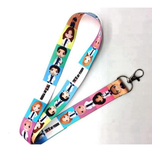 Hot Sale! Greys Anatomy Doctors Lanyard Neck Strap Card Bus ID Holders With Key Chain