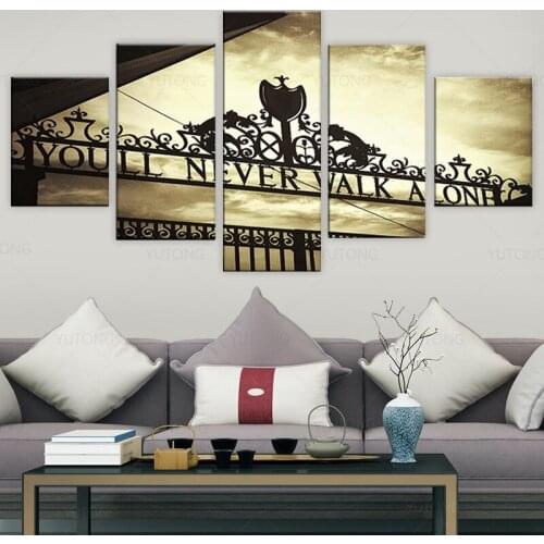 5 Piece Canvas Painting Art Picture Movie Poster Youll Never Walk Alone For Living Room Oil Prints wall home decoration framed