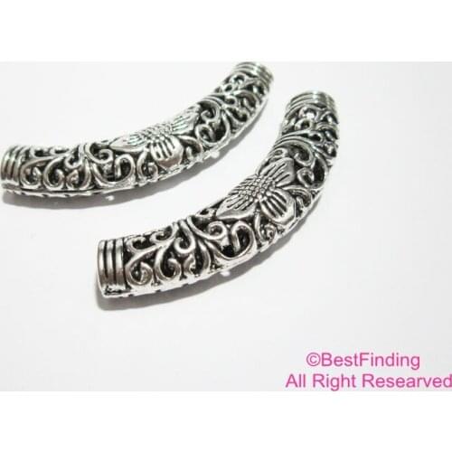 5mm Seedling flower leather tube 55mm hollow texture Large necklace tubes