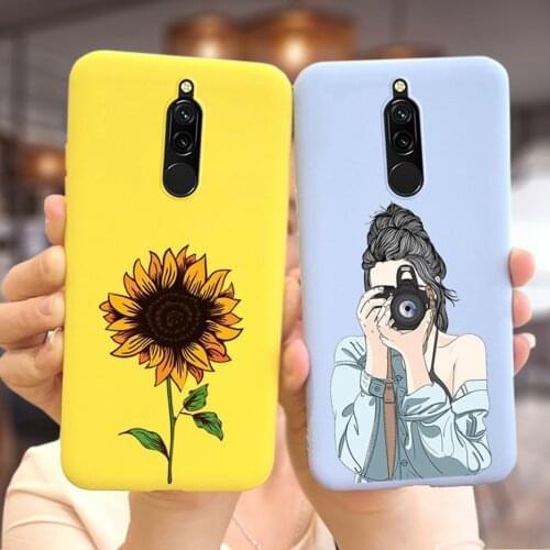 Fashion Sunflower Case For Xiaomi Redmi 8 Case Soft Slim Silicon Back Cover For Xiaomi Redmi 8 Phone Cases Redmi8 Bumper 6.22