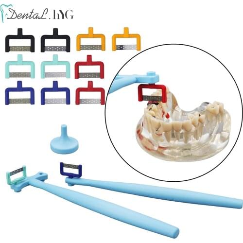 Dental IPR Stripping Kit For Polishing Teeth Surface Cleaning with 10pcs Strips Dentist Dental Lab Tools