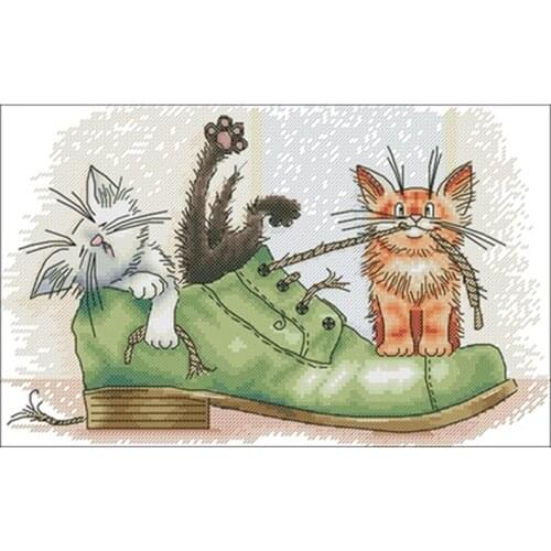 Bunny and duck patterns counted 11CT 14CT 18CT DIY Cross Stitch Sets wholesale Cross-stitch Kits Embroidery Needlework