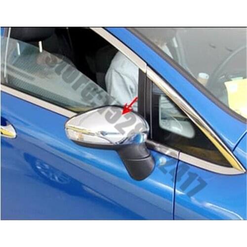 For Ford Fiesta 2009-2014 ABS Chrome Rearview mirror cover Trim/Rearview mirror Decoration Car styling