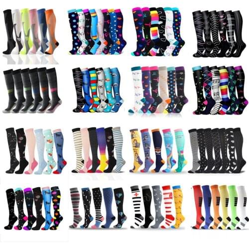 New Compression Socks Varicose Veins Nurse Stockings Dropship Sports Socks Outdoor Sport Running Cycling Long Pressure Stockings