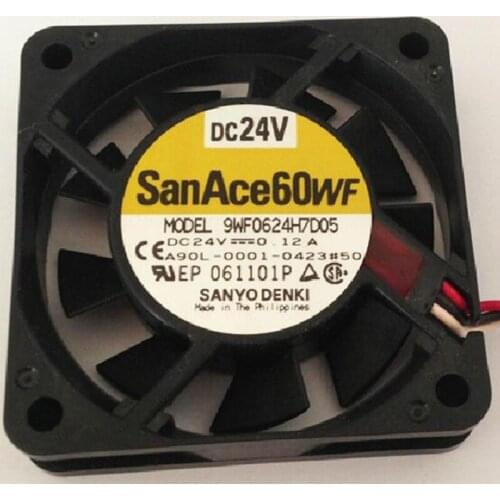 New original SanAce60WF 9WF0624H7D05 A90L-0001-0423#50 DC24V 0.12A 60*60*15mm 3pin Cooling Fan Processor Cooler Heatsink Fan