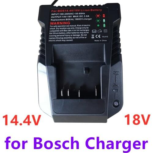 Upgrade 3A Li-ion Battery Charger for Bosch 14.4V 18V Battery BAT609G BAT618 BAT618G BAT609 Charger AL1860CV AL1814CV AL1820CV
