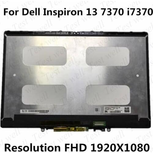 Original 13.3'' LCD Touch Screen Panel Digitizer Assembly With Bezel FHD 1920*1080 For Dell Inspiron 13 7370 i7370 N133HCE-GP1