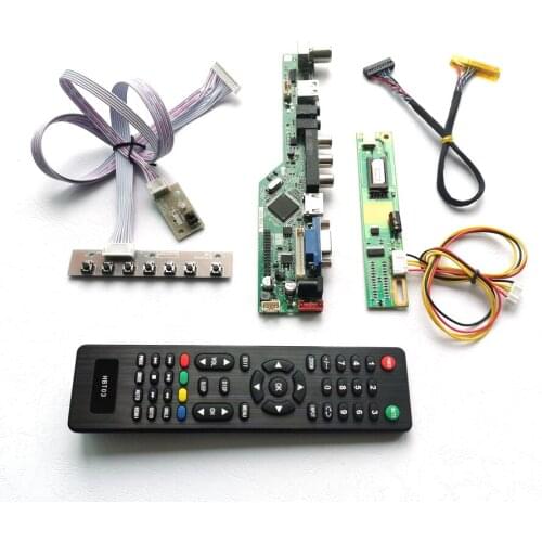 For N154I2-L04/L05 T.V56 controller board LCD display panel 1CCFL 30Pin LVDS VGA AV USB RF Remote+Inverter+keyboard DIY kit