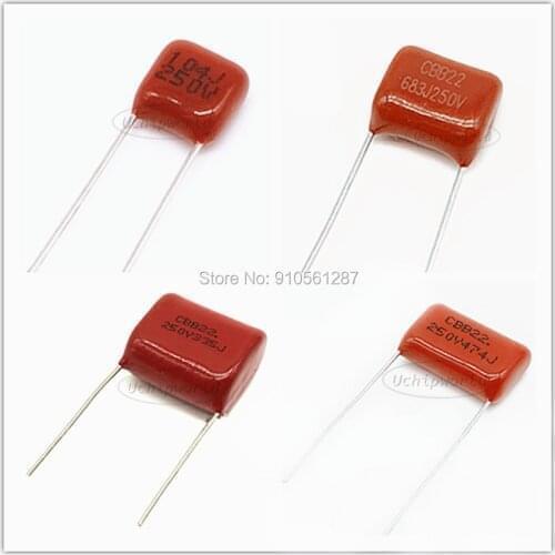 CBB film capacitor pitch 10mm 250V 103 103J 10NF 104 104J 0.1UF 100NF 105 105K 1UF 334 334J 330NF 0.33UF 393 393J 39NF