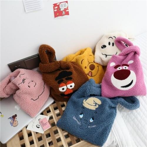 Disney Plush Bag Toys for Girls Baby Dolls Toy Cute Winnie The Pooh Doll Accessories Dumbo Toy Story Handbag Sweet Children Gift