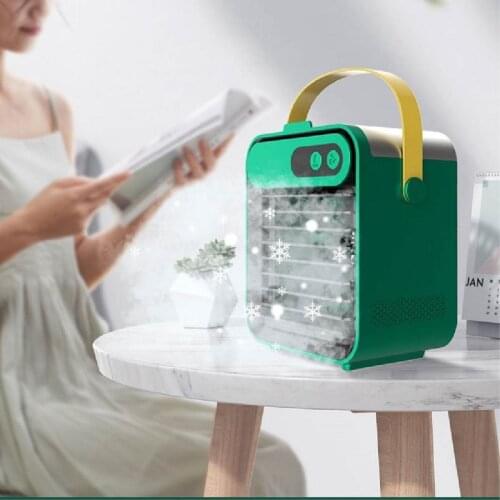 USB Portable Air Conditioning Air Cooler 2400MAh Mini Fan Mobile Humidification Small Water Cooled Household Air Condition