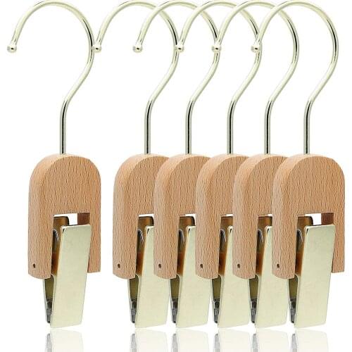 4Pcs Beech Clothespins, Socks Clips, Pet Clothes Drying Clips Suitable for Kitchen, Wardrobe, Bathroom Storage Clip