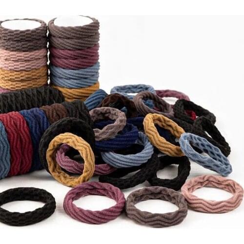 20/50 Pcs Women Girls Solid Color 4 cm Big Rubber Band Ponytail Holder Gum Srunchies Elastic Hair Bands Hair Accessories Gift