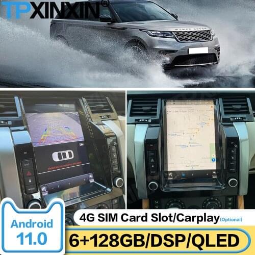 6+128GB Tesla Radio Stereo Screen Recorder Android 11 For Land Rover Range Rover Sport 2005 2006 2007 2008 2009 Audio Head Unit