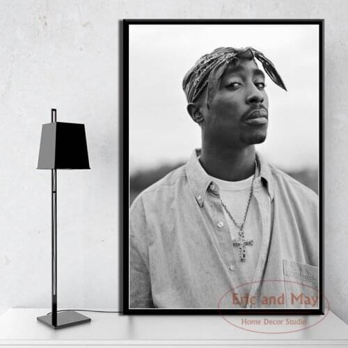 Tupac Shakur 2PAC Outlaw Rap Music Rapper Star Hip Hop Art Painting Vintage Canvas Poster Wall Home Decor