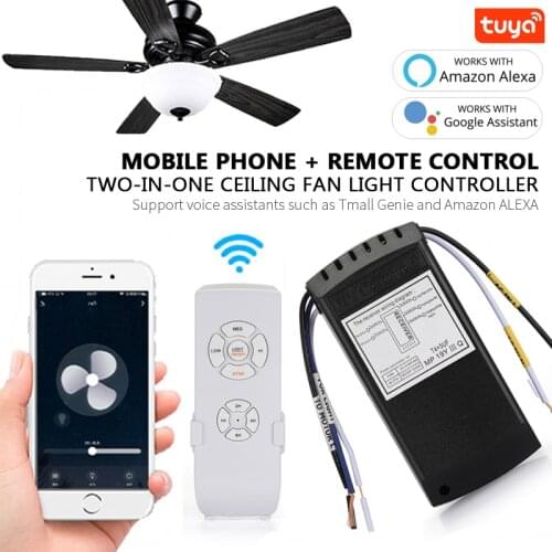 Tuya WIFI Smart Switch Light Ceiling Fan Controller LED Button Universal Switch Smart Life APP Control For Alexa Google Home