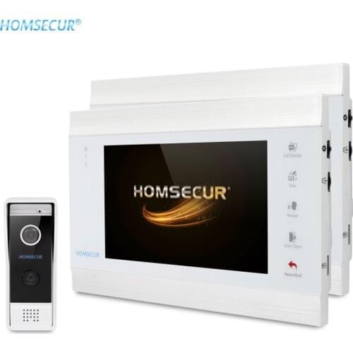 HOMSECUR 7" Video Door Intercom System with IP65 1.3MP AHD Camera Support Motion Detection Recording Snapshot Call Transfer