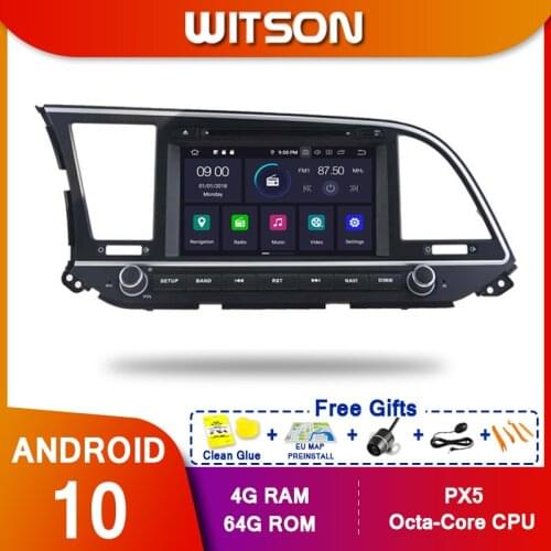 WITSON Android 10.0 Octa core PX5 CAR DVD player For HYUNDAI ELANTRA 2016 IPS SCREEN 4GB RAM 64GB ROM CAR GPS NAVIGATION