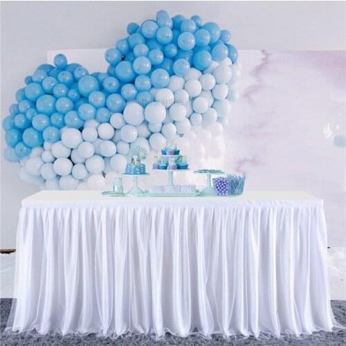6/9/14 FT Tutu Table Skirt for Banquet Wedding Birthday Baby Shower Party Dessert Tableware Home Tablecloth Baby Favor Table