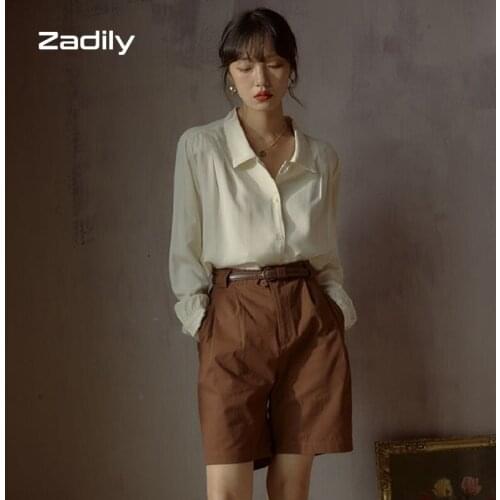 Женские хлопковые рубашки Zadily China At AliExpress
