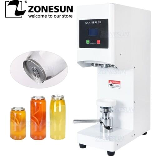 ZONESUN ZS-FK-168 Seamingl Aluminum Tin Beer Ring-Pull Cans Automatic Plastic Bottle Cap Induction Can Sealing Machine