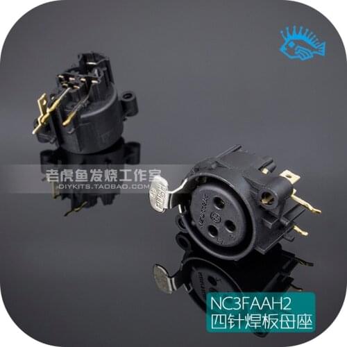 1pcs/10pcs Brand new original Swiss Neutrik gold plated cannon XLR balanced input PCB soldering plate female socket NC3FAAH2