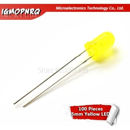 100pcs Yellow light-emitting diodes Yellow turn Yellow 5mm led