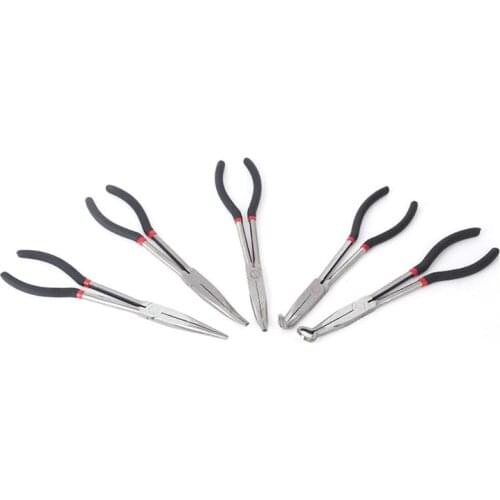 11" Extra Long Reach Nose Duckbill Pliers 90 /45/25 Degree Straight Needle O-type Multitool Hand Tool Antirust Multipurpose