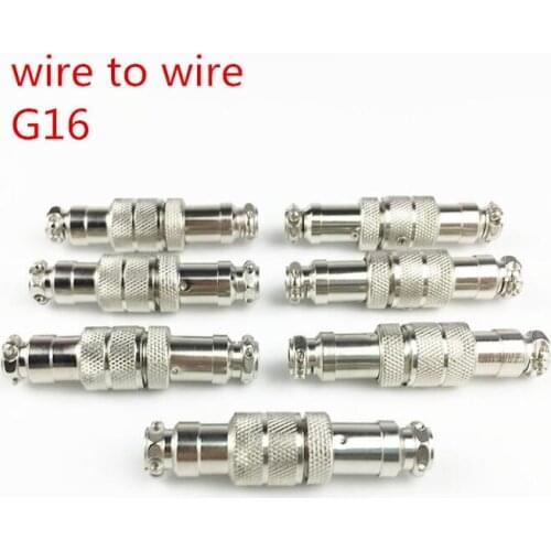 2 set GX16 butting aviation connector plug docking femal & mele wire to wire connector