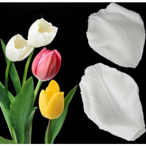 2Pcs Tulip petals Silicone Mold Fondant Mould Cake Decorating Tool Chocolate Gumpaste Mold, Sugarcraft, Kitchen Accessories