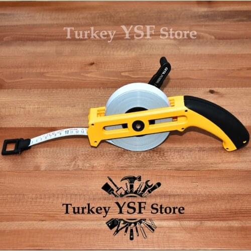 50 Meters Professional Long Tape Measure Steel Blade Meters Land Measurement