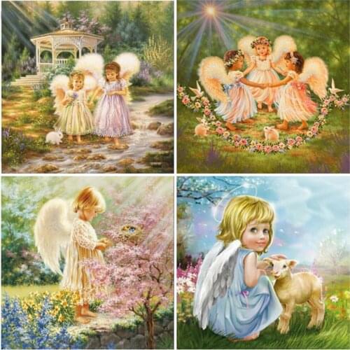 EverShine Diamond Mosaic Drill Full Square Girl Diamond Painting Portrait Picture Rhinestones Home Decor Handmade Hobby Gift