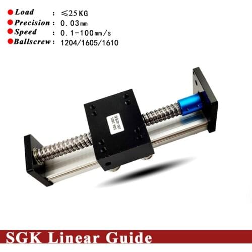 Free Shipped 50-500mm Effective Stroke CNC Linear Guide Stage Rail Motion Slide Table Ball Screw Actuator Module 3D Printer XYZ