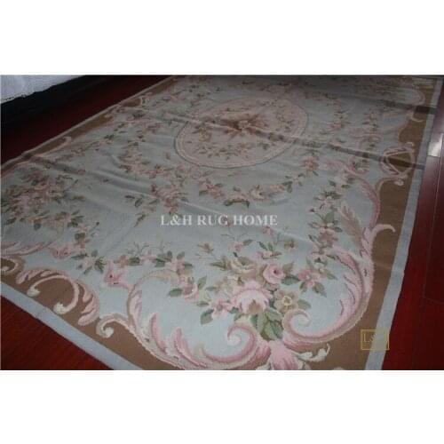 Free shipping 6'X9' Needlepoint Woolen Rug, Handmade Carpet Flora design for home decoration, very high quality