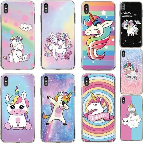 Case For Wiko Y80 Y81 Y70 Y60 Y61 Y62 Y51 Y50 View 5 4 3 lite 3 pro power U20 Cute Unicorn soft TPU Silicone back cover