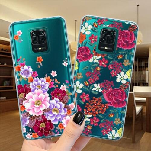 For Xiaomi Mi A1 A2 A3 8 Pro 5X 6X Cover Peony Loves Rose Flower Silicone Case For Redmi K20 Pro Note 9 Pro 10 4 4X 5 7 8 Pro