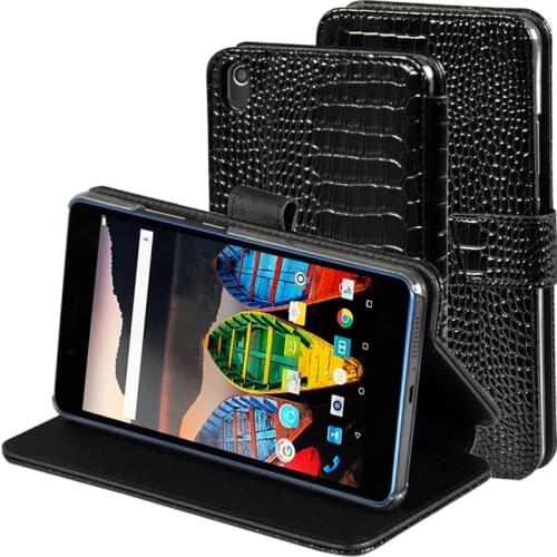 Crocodile Flip Stand PU Leather Cover Coque Case For Lenovo TAB3 Tab 3 7 Plus 7703 7703x TB-7703X TB-7703F Funda Capa +Film +Pen