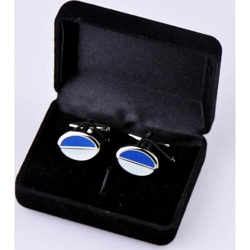 Black Velvet Cufflink Case New Delicate Jewelry Storage Organizer Box Cuff Links Portable Package Display Christmas Gift Holder