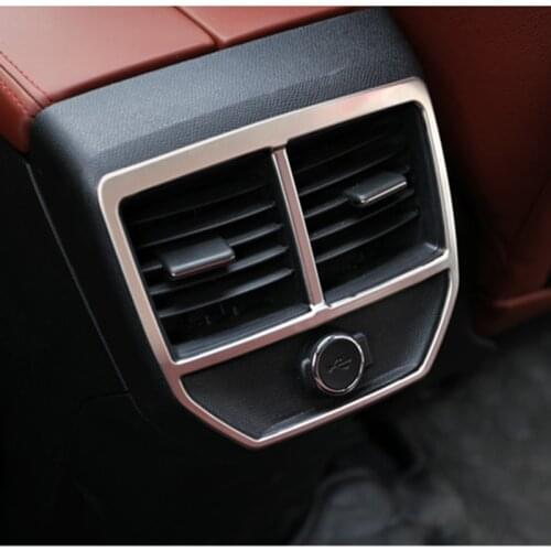 Car Interior Armrest Rear Air Conditioner Vent Outlet Frame Decoration Cover Trim For Peugeot 3008 4008 5008 Accessories