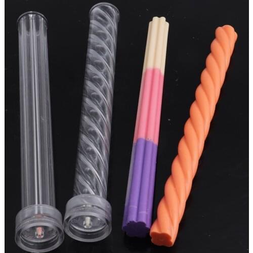Long Pole Plum Blossom Spiral Shape DIY Candle Molds Cylinder Handmade Candle Aromatherapy Clay Craft Mold Wedding Party Tools