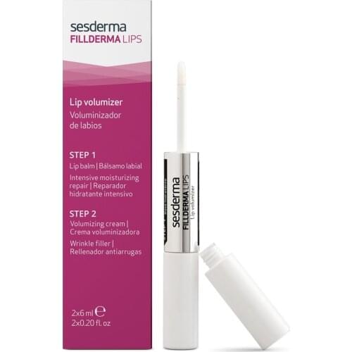 FILLDERMA LIPS VOLUMINIZADOR DE LABIOS SESDERMA BALSAMO LABIAL + CREMA ACTIVADORA LABIAL 2 X 10