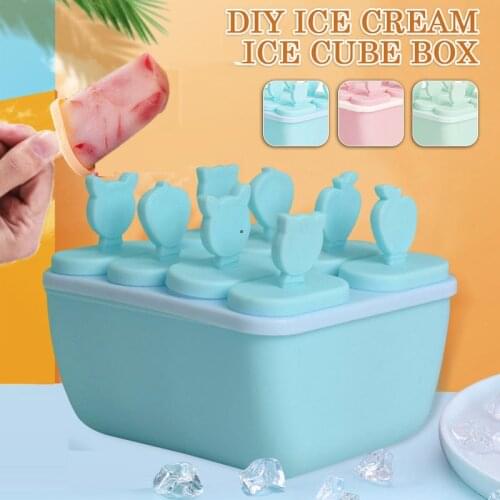6 8 Grids Ice Cube Molds Food Grade Lolly Popsicle Maker Mould Round Shape Summer DIY Ice Cream Making Tool Kitchen Accessories