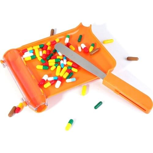 Hygienic Convenient Plastic Pills Splitters Counting Tray Pills Counter Dispenser Pharmacy Doctor Pharmacists Medical Tool