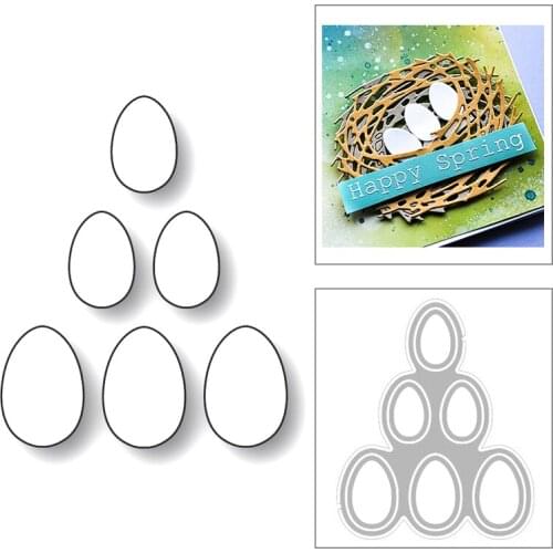 Hot 2020 Eggs Pattern Background New Metal Cutting Dies Foil Stencil For DIY Scrapbooking Paper and Card Making Craft No Stamps