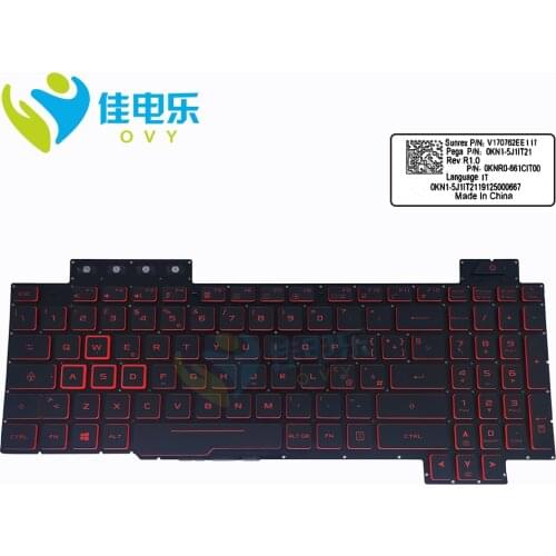 Italian Backlit keyboard for ASUS TUF gaming FX505 FX504 FX86 FX86S FX80 GE FX80GM keyboards IT Italiano QWERTY 0KNB0 661CIT00