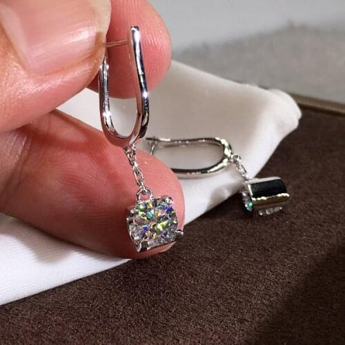 Classic Gold Silver Color Wedding Earrings Trendy Bride Round Crystal Earrings Charm Female White Zircon Hoop Earrings For Women